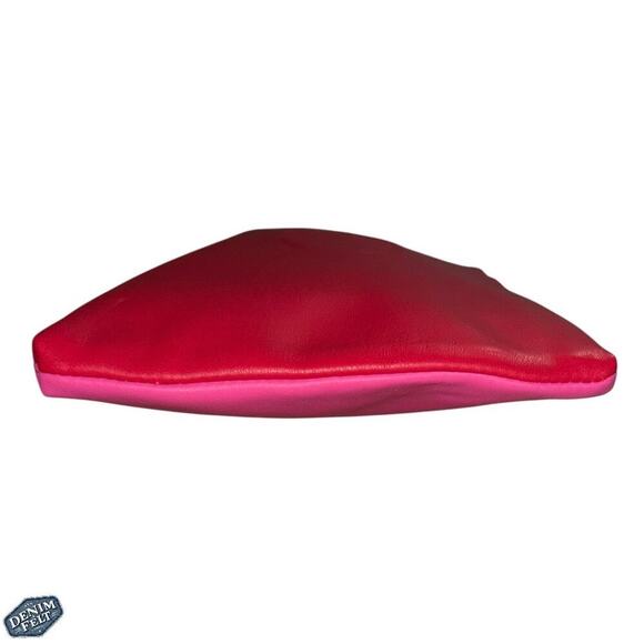 Christian Dior Beauté Pink/Red Dual Tone Cosmetic Pouch Embossed CD Logo NEW - Picture 9 of 12